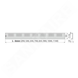 Alcadrain Grilles - Grille pour bac à douche 550 mm, acier inoxydable mat DREAM-550M