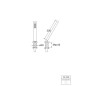 Steinberg 160 - Pommeau de douche sur bord de baignoire, chrome 160 1630