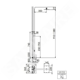 Steinberg 160 - Set de douche, 220x145 mm, chrome 160 2762
