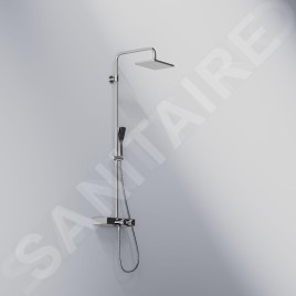 Steinberg 390 - Set de douche avec thermostat, 258x186 mm, chrome 390 2700