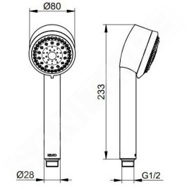 Keuco Plan blue - Pommeau de douche, chrome 53980010300