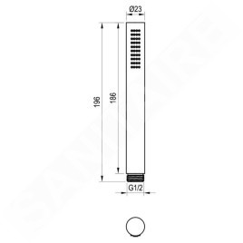 Ravak Douches - Pommeau de douche, noir mat X07P670