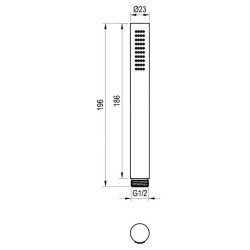 Ravak Douches - Pommeau de douche, blanc mat X07P682