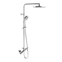 Keuco Plan blue - Set de douche avec thermostat, diamètre 25 cm, 3 jet, chrome 53926012321