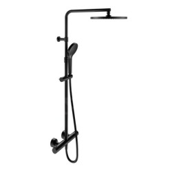 Keuco Plan blue - Set de douche avec thermostat, diamètre 25 mm, 3 jet, noir mat 53926372321