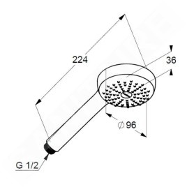 Kludi Logo - Pommeau de douche, chrome 6810005-00WR9