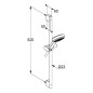 Kludi Dive - Set pommeau de douche, barre et flexible, chrome 6861005-00