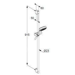 Kludi Dive - Set pommeau de douche, barre et flexible, chrome 6891005-00