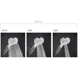 Kludi Dive - Set de douche sans mitigeur, diamètre 20 cm, 3 jets, chrome 6908005-00