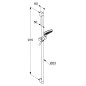 Kludi Dive - Set pommeau de douche, barre et flexible, chrome 6991005-00