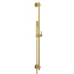 Kludi Nova Fonte - Set de pommeau de douche, barre et flexible, or brossé 20840N0-15