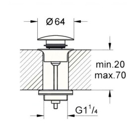 Grohe Garnitures de vidage - Bonde de vidage, Cool Sunrise 65807GL0