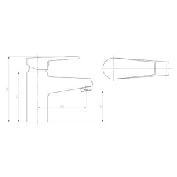 Aqualine Areta - Mitigeur de lavabo, chrome GH422