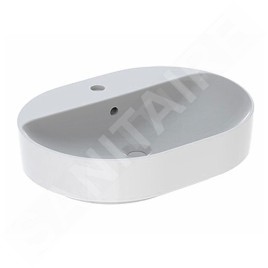 Geberit VariForm - Vasque 600x450 mm, avec trop-plein, trou pour robinetterie, blanc 500.777.01.2
