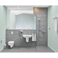 Grohe Bau Ceramic - Demi-colonne pour lavabo, blanc alpin 39426000