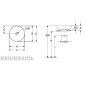Villeroy & Boch Loop&Friends - Vasque, diamètre 420 mm, avec trop-plein, blanc alpin 4A460001