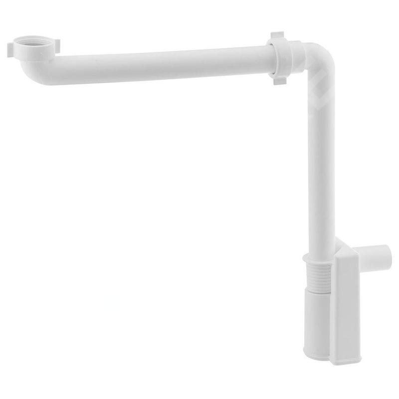 Bruckner Accessoires - Siphon d'évier gain de place Murales, 1 1/4, bonde 32 mm, blanc 151.032.0