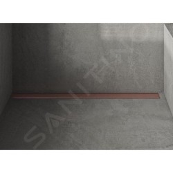 I-Drain Plano - Caillebotis en acier inoxydable pour bac à douche série PRO, surface PVD, longueur 1000 mm, cuivre IPRO1000K
