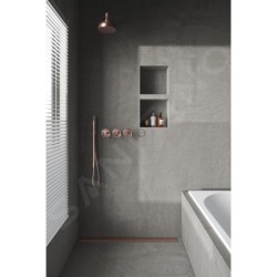 I-Drain Plano - Caillebotis en acier inoxydable pour bac à douche série PRO, surface PVD, longueur 1000 mm, cuivre IPRO1000K