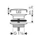 Hansgrohe Garnitures de vidage - Bonde non refermable, noir mat 50001670