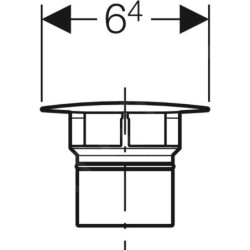 Geberit Accessoires - Cache-bonde pour raccordement de lavabo Cloue, céramique blanche 241.993.01.1