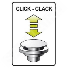 Ravak Garnitures de vidage - Bonde ClickClack refermable, métal X01437