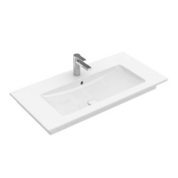 Villeroy & Boch Venticello - Meuble lavabo 1000x500 mm, avec trop-plein, trou de robinetterie, CeramicPlus, blanc alpin 4104ALR1