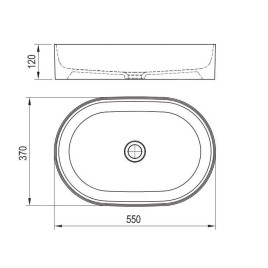 Ravak Ceramic - Vasque 550x370 mm, blanc XJX01155001
