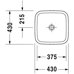 Duravit DuraStyle - Vasque, 430x430 mm, avec WonderGliss, blanc 03494300001