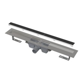 Alcadrain Douchegoten - Caniveau de douche Marble 1050 mm, avec grille pour insertion de carreaux, inox APZ15-1050