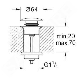 Grohe Garnitures de vidage - Bonde de vidage, chrome 65807000