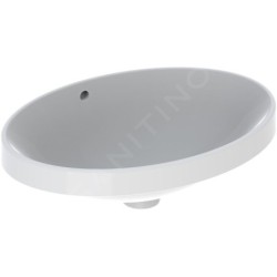 Geberit VariForm - Vasque à encastrer 500x400 mm, avec trop-plein, blanc 500.708.01.2