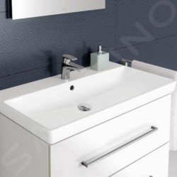 Villeroy & Boch Avento - Meuble lavabo 800x470 mm, avec trop-plein, trou de robinetterie, blanc alpin 41568001