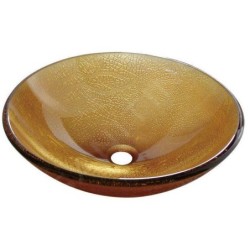 Sapho Beauty - Vasque en verre SUN, diamètre 420 mm, miel 2501-03