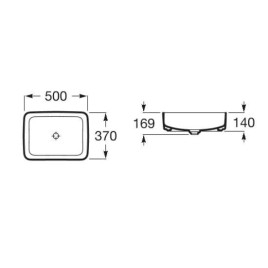 Roca Inspira - Vasque 500x370 mm, blanc A327530000