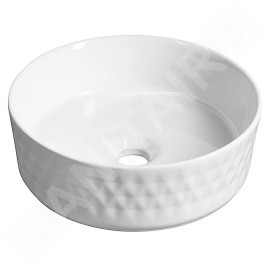 Sapho Isvea - Vasque à poser, diamètre 36 cm, sans trop-plein, blanc 10NF67036