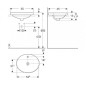Geberit VariForm - Vasque à encastrer 550x450 mm, avec trop-plein, trou pour robinetterie, blanc 500.720.01.2