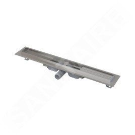 Alcadrain Douchegoten - Bac à douche Professional Low 300 mm, avec rebord pour grille complète, acier inoxydable APZ106-300