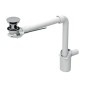 Geberit Accessoires - Siphon gain de place,  pour les lavabos avec trop-plein, bonde avec tirette, chrome 152.072.21.1