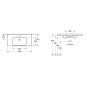 Villeroy & Boch Subway 2.0 - Meuble lavabo 1000x470 mm, avec trop-plein, trou de robinetterie, blanc alpin 7175A001