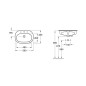 Villeroy & Boch O.novo - Vasque encastrée 560x405 mm, sans trop-plein, avec trou de robinetterie, CeramicPlus, blanc alpin