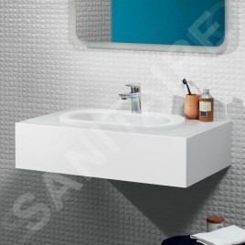 Villeroy & Boch O.novo - Vasque encastrée 560x405 mm, sans trop-plein, avec trou de robinetterie, CeramicPlus, blanc alpin