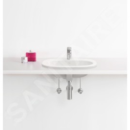 Villeroy & Boch O.novo - Vasque encastrée 560x405 mm, sans trop-plein, avec trou de robinetterie, CeramicPlus, blanc alpin