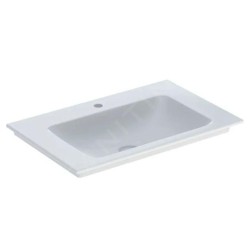 Geberit ONE - Meuble-lavabo 750x480x140 mm, sans trop-plein, avec trou pour robinetterie, KeraTect, blanc 505.010.01.2