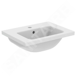 Ideal Standard i.Life S - Meuble-lavabo 510x385x180 mm, avec trop-plein, trou pour robinetterie, blanc T459101