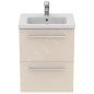 Ideal Standard i.Life S - Meuble-lavabo 510x385x180 mm, avec trop-plein, trou pour robinetterie, blanc T459101