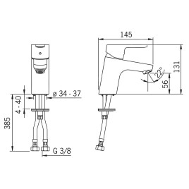 Hansa Primo - Mitigeur de lavabo, chrome 49422203