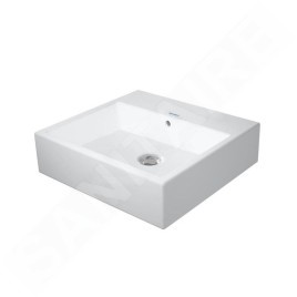 Duravit Vero Air - Lave-mains 450x350 mm, avec trop-plein, sans trou pour robinetterie, WonderGliss, blanc 07244500601