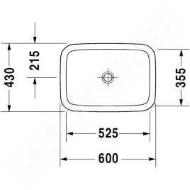Duravit DuraStyle - Meuble-lavabo, 600x430 mm, blanc alpin 0372600000