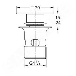 Grohe Pièces de rechange - Bonde de vidage, Hard Graphite brossé 40565AL0